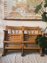 Coppia poltrone da cinema in legno