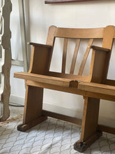 Coppia poltrone da cinema in legno