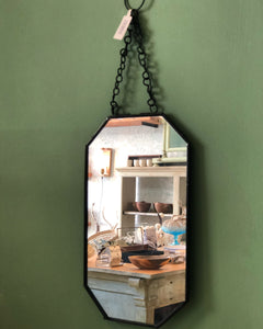 mirror black gold hangingmirror walldecor wall specchio catena nordic