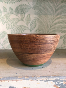 Pair of acacia wood bowls