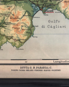 Carta geografica Sardegna
