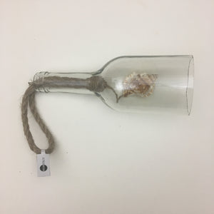 Glass rattle with shell